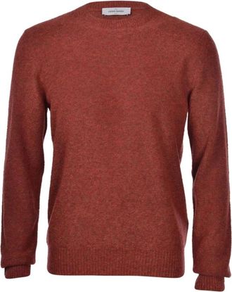 Gran Sasso Stijlvolle Gebreide Kleding voor Mannen - Heren - Ronde hals truien - Bruin - 2XL - Truien & Vesten