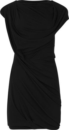 Entire studios Twisted Draped Mini Dress with Off-Shoulder Design