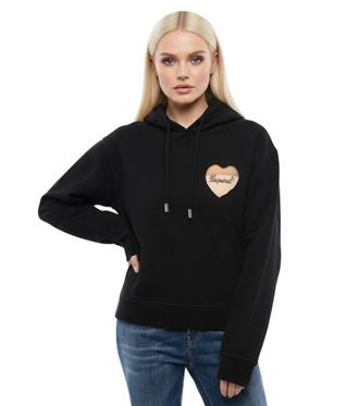 Dsquared2 Black Embellished Hood Sweatshirt