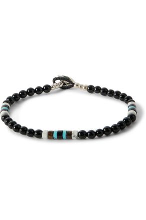 Mikia Sterling Silver Multi-Stone Beaded Bracelet