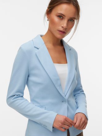 Vero Moda Jerseyblazer VERO MODA VMJULIA LS BLAZER JRS NOOS, Damen, Gr. 38, cashmere blau, Jersey, Obermaterial: 66% Polyester, 34% Baumwolle, unifarben, regula
