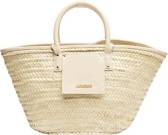 Jacquemus Tote Bags, female, Beige, Size: ONE SIZE Le Panier Soli Basket Bag