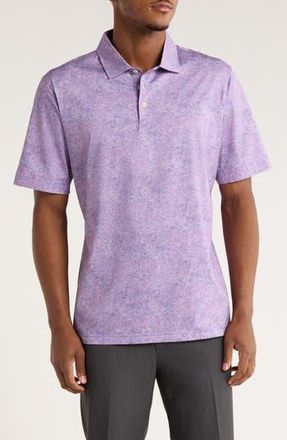 Bugatchi Abstract Print OoohCotton Knit Polo in Lave at Nordstrom Rack, Size Xx-Large