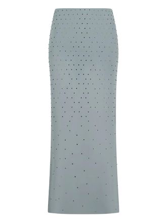 Andamane crystal embellished long skirt - Grey