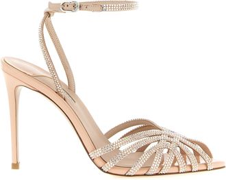 Le Silla Multicolor Goatskin Stiletto Heel Womens Sandals