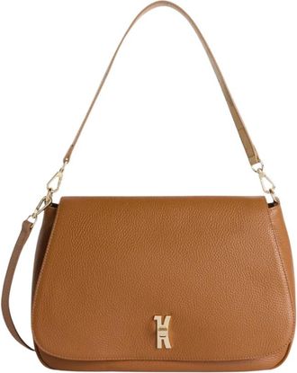 Alviero Martini 1A Classe Schoudertas met Klep en Afneembare Riemen - Dames - Schoudertassen - Bruin - ONE Size - Tassen