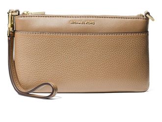 Michael Kors Jet Set Medium Top Zip Convertible Wristlet Wallet Womens Handbags Husk, Leather