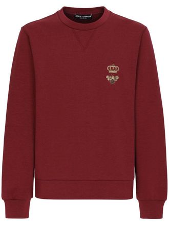 Dolce & Gabbana Felpa con ricamo - Rosso
