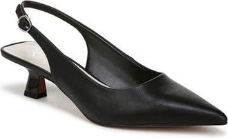 Franco Sarto Jaden Pointed Toe Slingback Pump in Black Smooth at Nordstrom, Size 9.5