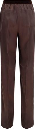 Tom Ford Womens Stretch Silk Satin Pants Espresso Silk; Elastane Trousers