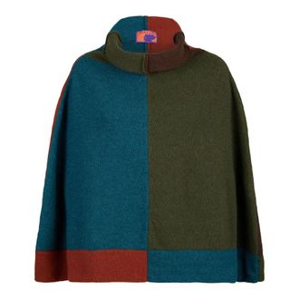 Gallo Gallo, Jassen, Dames, Veelkleurig, ONE Size, Wol, Wollen Poncho