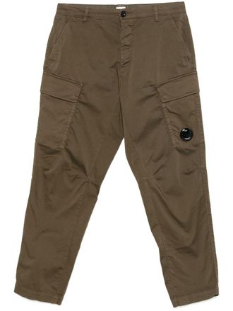 C.P. Company Lens-detail cargo pants - men - Spandex/Elastane/Cotton - 50 - Green