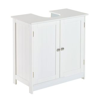 HOMCOM Armario bajo lavabo 60x30x60cm blanco