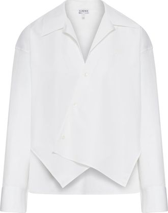 Loewe ASYMMETRIC COTTON POPLIN SHIRT - Loewe - Woman