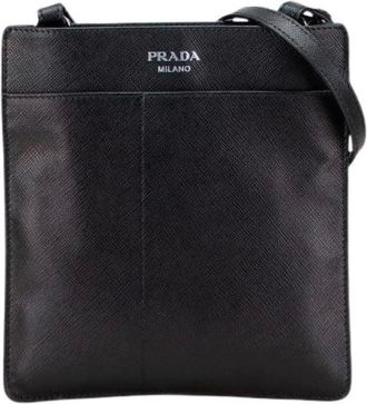 Prada Pre-owned Cross Body Bags, female, Black, Size: ONE SIZE Pre-owned Vintage Cross Body Bag