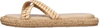 Casadei Slippers - Dames - Sandalen - Beige - 37 EU - Leer - Schoenen