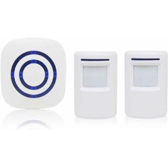 OEM Sistema De Timbre Inal&aacute;mbrico Para Puerta/tienda Con Detector De Movimiento/acceso, 38 Tonos De Llamada, Alcance De Hasta 100 M, Blanco -crezuo