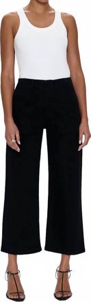 Pistola Denim Sophia Wide Leg Cropped Ankle Pants In Black
