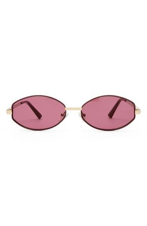 AIRE Objective 53mm Oval Sunglasses in Gold /Burgundy Mono at Nordstrom