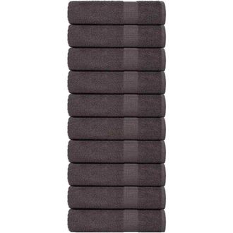 vidaXL Toallas Invitados 10uds 100% Algod&oacute;n Antracita 70x140cm 360gsm Vidaxl