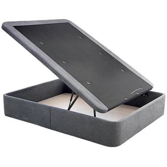 Colchones Aznar Canape Abatible Tela con tapa Marco 3D altura 36 cm 160x200 cm - Antracita - No