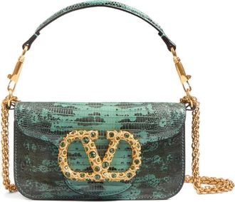 Valentino Garavani Loc&ograve; kleine shopper - Groen