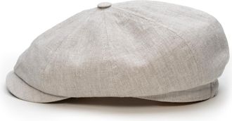 Sterkowski Rowdy Flat Cap for Men and Women | 100% Linen Newsboy Mens Sun Hats Golf Caps Irish Spring Floppy Hat Paperboy Peak UK 7 3/8 Beige