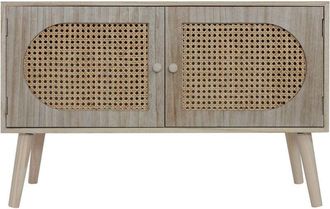 Mobili Rebecca Rebecca Mobili Credenza per Ingresso Mobile Scandinavo con 2 Ante in Legno Marrone