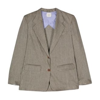 Alysi Dames, Jassen, Grijs, Maat: XL Linnen