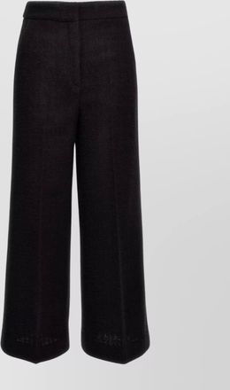 Moschino wide-leg textured fabric elastic waistband pants