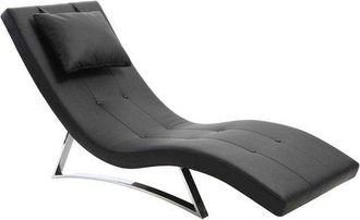 Miliboo Chaise Longue Dise&ntilde;o Negro Monaco