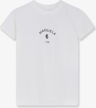 Maison Margiela T-shirt in cotone con stampa Logo - MM6 MAISON MARGIELA - gender_Woman