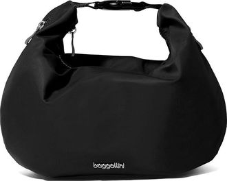 Baggallini Crescent Convertible Hobo Cross Body Womens Handbags Black Twill, Nylon