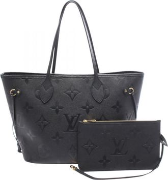Louis Vuitton Black Noir Leather Tote Bag (Pre-Owned)