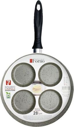 Trade Shop Trade Shop - Pan Para Panqueques Con 4 Contenedores Redondos Resistentes A Los Ara&ntilde;azos De La Hoja Redonda De 28 Cm 037135m