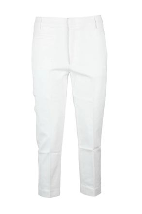 Dondup Ariel White Tapered Leg Trousers
