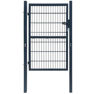 Berkfield Home 2D Fence Gate (Single) Anthracite Grey 106 x 230 cm