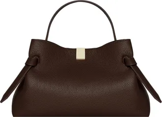 Yuzefi Womens Handbag Gyoza Brown Leather Handbags Hand Bags