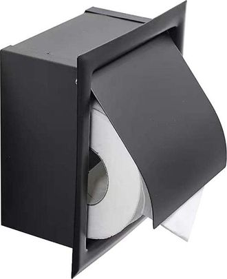 OEM Portarrollos Papel Higi&eacute;nico Empotrado, Papel Higi&eacute;nico, Acero Inoxidable, Resistente Corrosi&oacute;n, Papel Higi&eacute;nico, Papel 16415474 Mm, Negro
