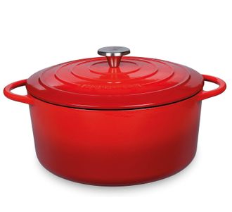 K&uuml;chenprofi Provence Enameled Cast Iron Round Dutch Oven, 11 dia., 7 qt