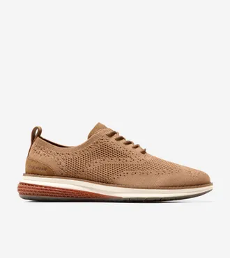 Cole Haan Mens &Oslash;riginal Grand Energyweave Stitchlite Wingtip Oxford Shoes - Brown Size 10.5