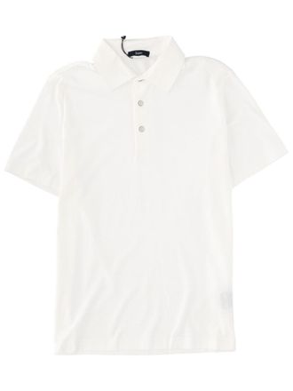 Herno White Short-Sleeve Polo with Traditional Collar and Minimalist Design