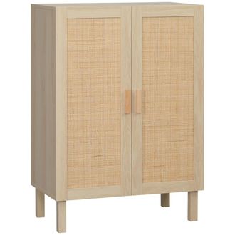 HOMCOM Armario de sal&oacute;n 73x41x102 cm madera natural