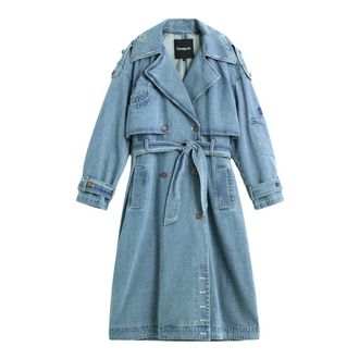 Desigual Mujer, Abrigos, Azul, Talla: M