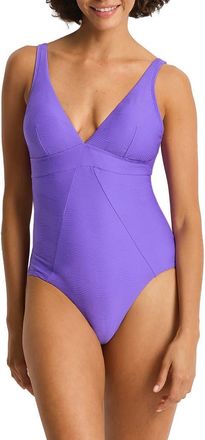 Sea Level Australia Zen Scoop Back Panel One-Piece Swimsuit in Lilac at Nordstrom, Size 10