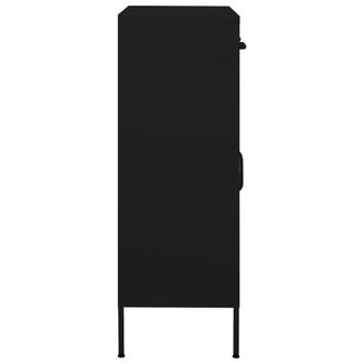 Berkfield Home Storage Cabinet Black 80x35x101.5 cm Steel