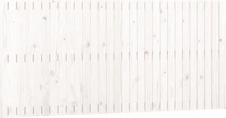 vidaXL Cabecero De Cama De Pared Madera Maciza Pino Blanco 185x3x90 Cm Vidaxl