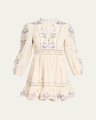 Zimmermann Patience Plunge Mini Dress
