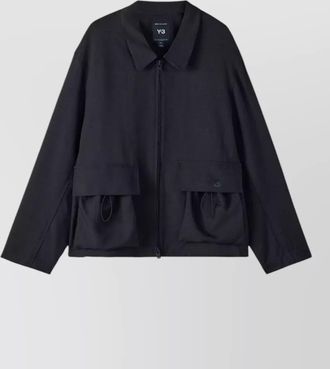 Yohji Yamamoto jacket collar long sleeves flap pockets