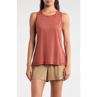 Smartwool Ultralite High Neck Merino Wool Blend Tank in Burnt Sienna at Nordstrom, Size X-Small